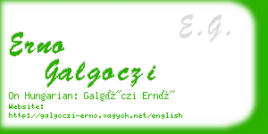 erno galgoczi business card